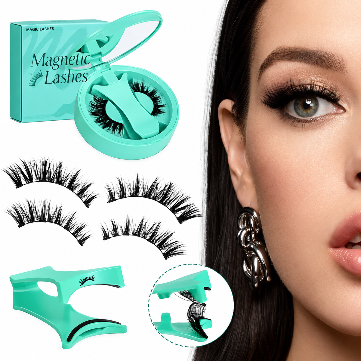 Magnetische wimpers met applicator